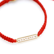 Tibetan Handmade Om Mani Padme Hum Peace Red String Bracelet Bracelet BS 8