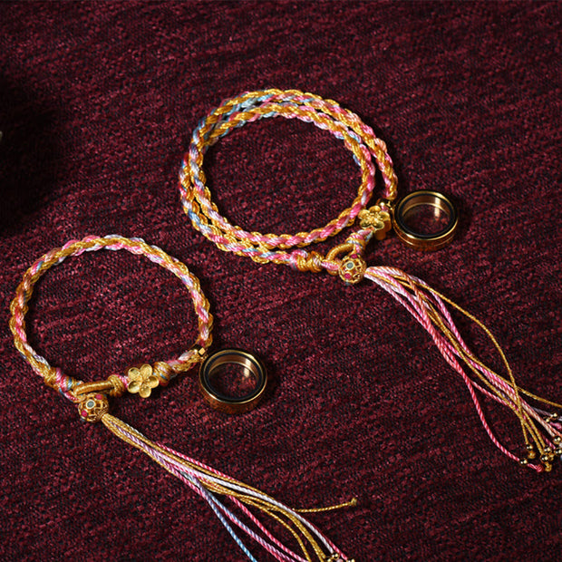 Buddha Stones Tibetan Handmade Luck Colorful String Single Double Wrap Braided Bracelet Bracelet BS 1