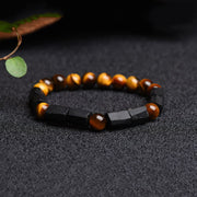 Buddha Stones Natural Black Tourmaline Tiger Eye Positive Bracelet Bracelet BS 5