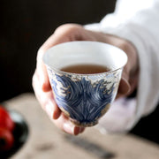 Buddha Stones Vintage Ocean Sea Waves Ceramic Teacup Tea Cups