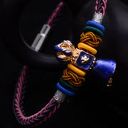 Buddha Stones Tibetan Handmade Dorje Vajra Strength Eight Threads String Bracelet Bracelet BS 3