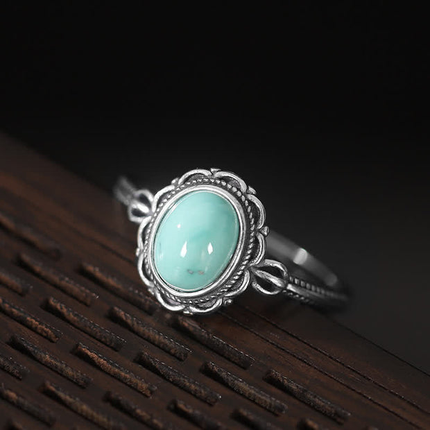 925 Sterling Silver Tibetan Turquoise Red Agate Protection Ring (Extra 30% Off | USE CODE: FS30) Ring BS 3