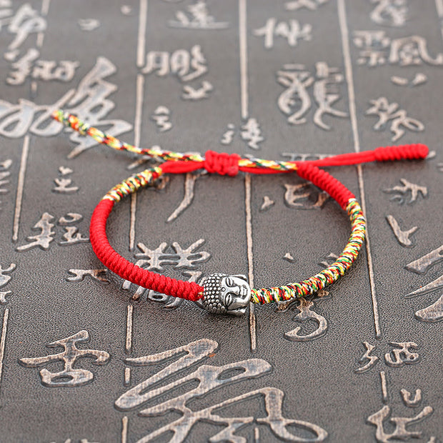 Buddha Stones Handmade Colorful King Kong Knot Buddha Serenity String Bracelet Bracelet BS 5