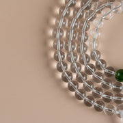 Buddha Stones 108 Beads White Crystal Jade Meditation Bracelet Mala Mala Bracelet BS 19