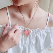 Buddha Stones Rose Quartz Crystal Love Heart Relationships Necklace Pendant Necklaces & Pendants BS 2
