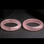 Buddha Stones  Natural Rose Quartz Love Caring Bracelet Bangle Bracelet Bangle BS 8