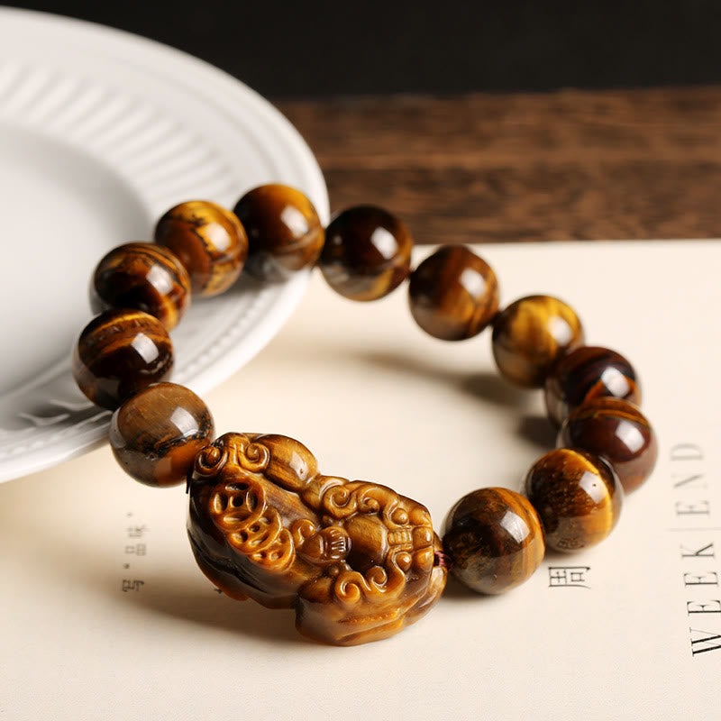 Buddha Stones Natural Tiger Eye Wealth Bracelet – buddhastoneshop