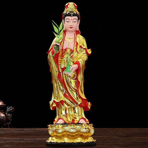 Buddha Stones Chenrezig Bodhisattva Avalokitesvara Figurine Harmony Resin Statue Home Decoration Decorations BS 2