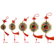 Buddha Stones Feng Shui Bagua Map Five-Emperor Coins Chinese Knotting Harmony Energy Map Bagua Map BS 7