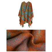 Tibetan Orange Shawl Warm Cloak Scarf Tibetan Shawl BS 14