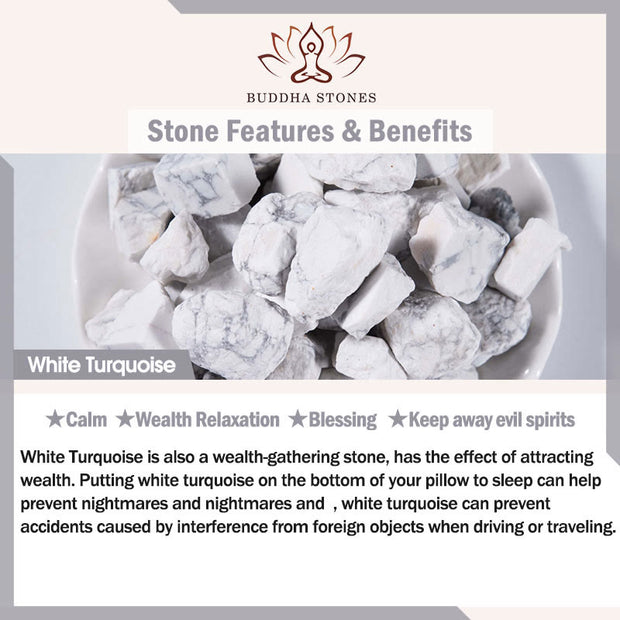 Buddha Stones 3Pcs Natural Crystal Stone Inner Peace Spiritual Bracelet Bracelet BS 14