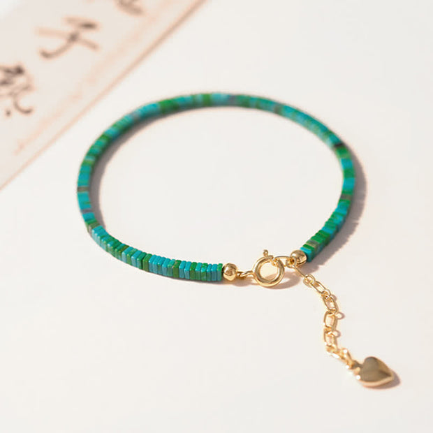 Buddha Stones Turquoise Beaded Friendship Strength Chain Bracelet Bracelet BS 5