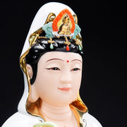 Buddha Stones Chenrezig Bodhisattva Avalokitesvara Success Ceramic Statue Home Decoration Decorations BS 7