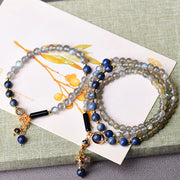 Buddha Stones Moonstone Lazurite Calm Healing Positive Bracelet Bracelet BS 1