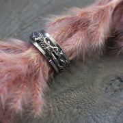 Buddha Stones Dragon Titanium Steel Stimulation Rotatable Ring
