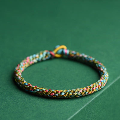 Buddha Stones Colorful Rope Luck Handcrafted Braided Child Adult Bracelet Bracelet BS 17-18cm