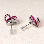Natural Various Gemstone Birthstone Crystal Love Stud Earrings Earrings BS 22