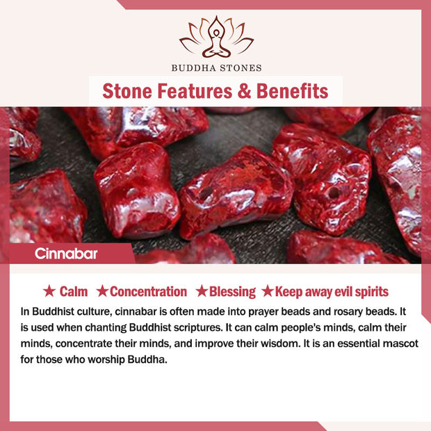 Buddha Stones Natural Moonstone Cinnabar Calm Positive Phone Decoration