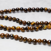 Buddha Stones Tibetan 108 Natural Tiger Eye Gemstone Beads Prayer Mala Bracelet Necklace Bracelet BS 2