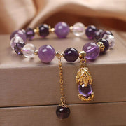 Buddha Stones  Natural Amethyst PiXiu Healing Bracelet Bracelet BS 2