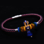 Buddha Stones Tibetan Handmade Dorje Vajra Strength Eight Threads String Bracelet Bracelet BS 7