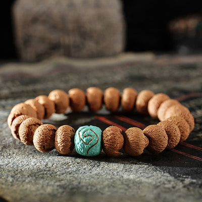 Buddha Stones Tibetan Bodhi Seed Turquoise Amber Protection Bracelet Bracelet BS Bodhi Seed&Turquoise