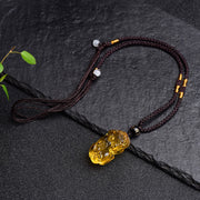 Buddha Stones FengShui Citrine PiXiu Wealth Necklace Pendant Necklaces & Pendants BS 8