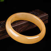 Buddha Stones Natural Golden Silk Jade Wealth Bracelet Bangle Bracelet BS 1