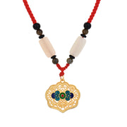 Buddha Stones Vintage Auspicious Clouds Agate Wealth Necklace Pendant Necklaces & Pendants BS 4