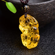 Buddha Stones FengShui Citrine PiXiu Wealth Necklace Pendant Necklaces & Pendants BS 7