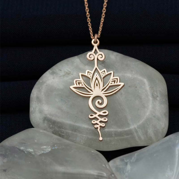 Buddhastone Lotus Luck Wealth Necklace Pendant