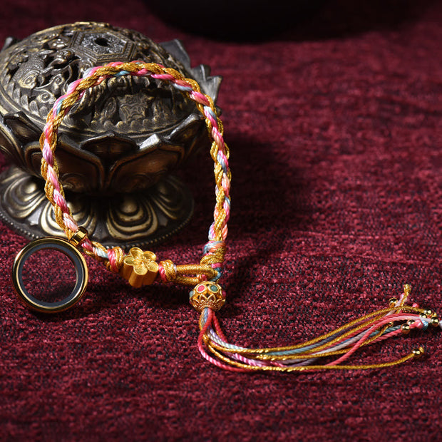 Buddha Stones Tibetan Handmade Luck Colorful String Single Double Wrap Braided Bracelet Bracelet BS Single Wrap Bracelet(Wrist Circumference 14-20cm)