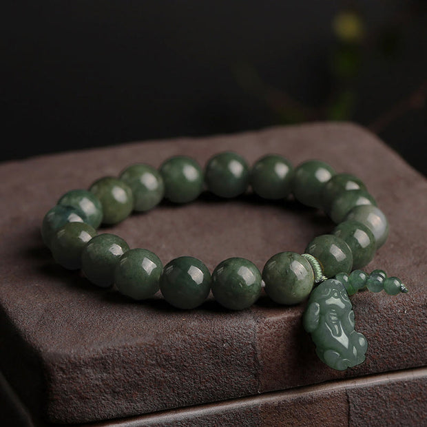 Buddha Stones Tibetan Jade PiXiu Prosperity Bracelet Bracelet BS Jade