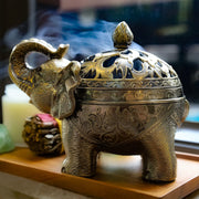 Buddha Stones Elephant Alloy Incense Holder Home Decoration Incense Burner Incense Burner BS 8