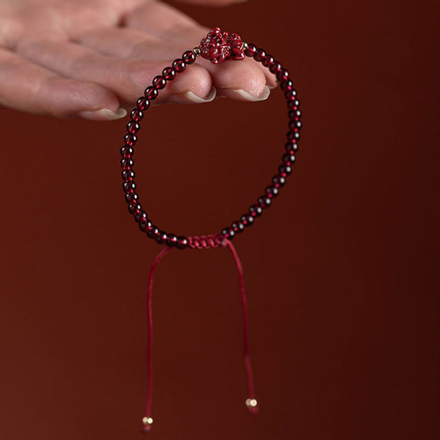 Buddha Stones Cinnabar PiXiu Blessing Calm String Bracelet Bracelet BS 3