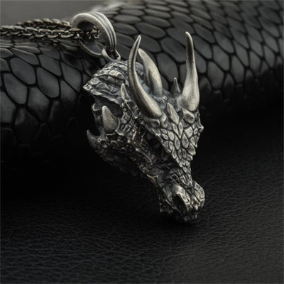 Buddha Stones Dragon Luck Strength Necklace Pendant Necklaces & Pendants BS DRAGON (Luck ♥ Strength)