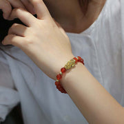 Buddha Stones Red Agate Pi Xiu Luck Bracelet