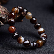 Buddha Stones Tibetan Sardonyx Happiness Positive Bracelet Bracelet BS 4