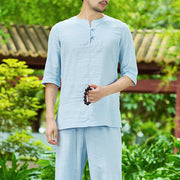 Buddha Stones Meditation Prayer Spiritual Zen Practice Uniform Clothing Men's Set Clothes BS 4
