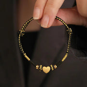Buddha Stones Tibet Handmade Love Heart King Kong Knot Luck Braided Bracelet