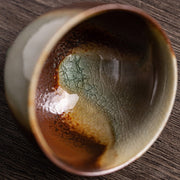 Buddha Stones Retro Brown Kiln Change Ceramic Teacup Kung Fu Tea Cup