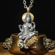 Buddha Stones Avalokitesvara Lion Copper Success Necklace Pendant Necklaces & Pendants BS AVALOKITESVARA SYMBOL (Wealth ♥ Success)