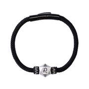 Buddha Stones 999 Sterling Silver 12 Constellations of the Zodiac Protection Handmade String Bracelet