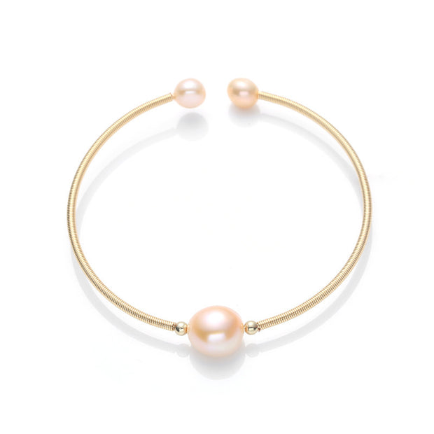 Pearl Wealth Bracelet Bangle (Extra 30% Off | USE CODE: FS30) Bracelet BS Pink Pearl