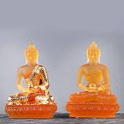 Buddha Stones Buddha Handmade Figurine Liuli Art Piece Serenity Statue Home Offering Decoration Decorations BS 1