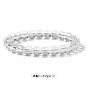 Buddha Stones Natural Stone Quartz Healing Beads Bracelet Bracelet BS 8mm White Crystal