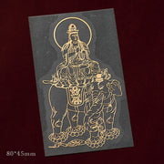 Buddha Stones 12 Chinese Zodiac Blessing Wealth Fortune Phone Sticker Phone Sticker BS Dragon/Snake-Samantabhadra Bodhisattva Large