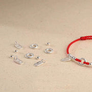 Buddha Stones 925 Sterling Silver Auspicious Clouds Peace Buckle Safe And Sound Bracelet Anklet