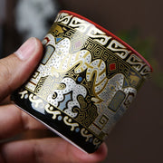 Buddha Stones Lucky Mythological Creature Taotie Ceramic Teacup Kung Fu Tea Cup