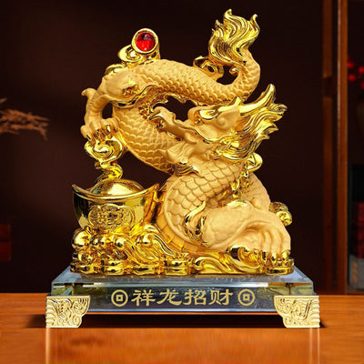 Buddha Stones Year of the Dragon Attract Wealth Protection Success Home Decoration Decorations BS Dragon Attract Wealth 12.5*8*14.6cm